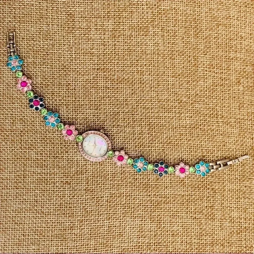 Suzanne Somers Crystal Flower Watch
